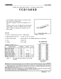 Datasheet TCD1503 производства Toshiba